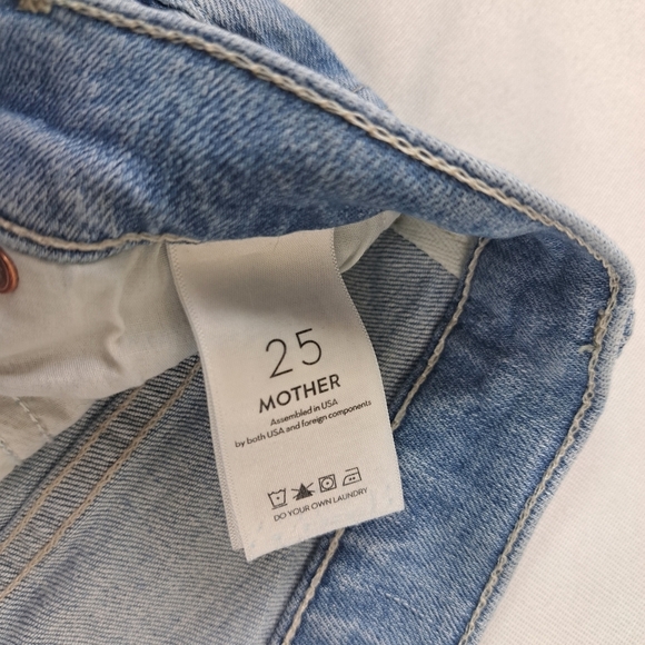 Mother The Tippy Top Insider Ankle Fray Jeans in Sippin' Sweet Tea Size 25 - Picture 5 of 13